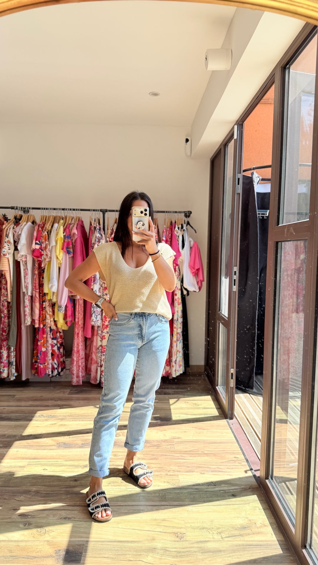 Top Milane doré CURVY