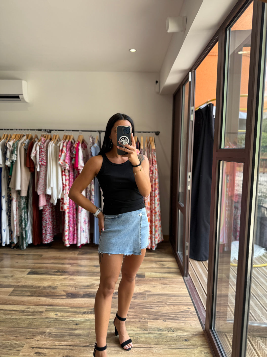 Jupe short en jean