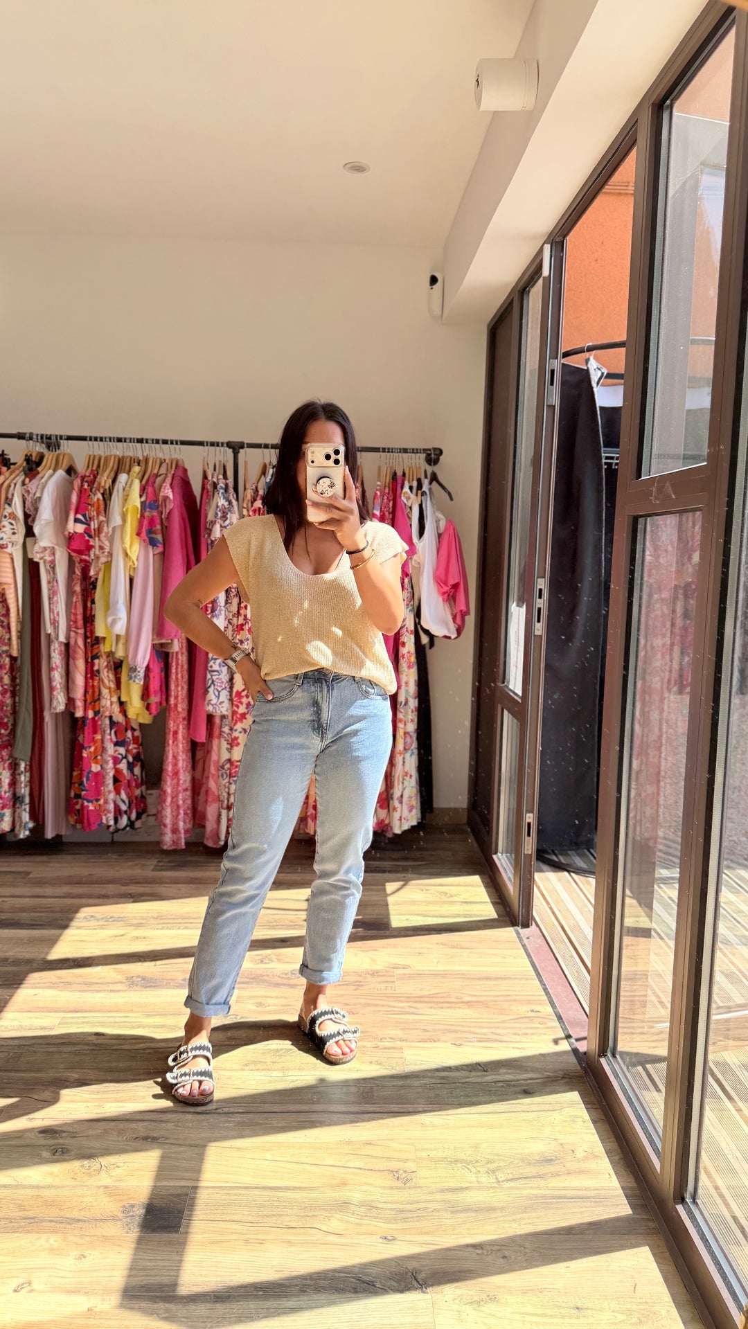 Top Milane doré CURVY