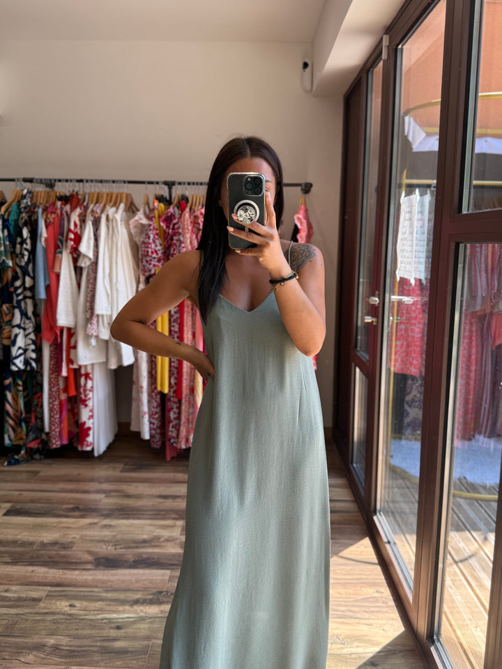 Robe longue Inoa vert paon