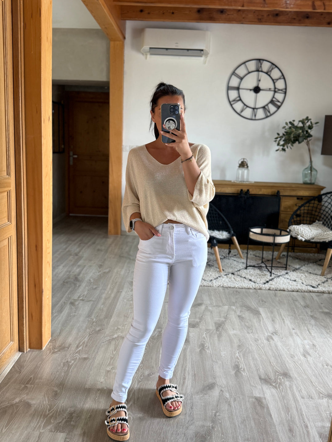 Top Janelle doré