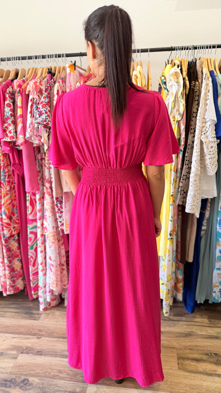 Robe longue Appo rose fuschia