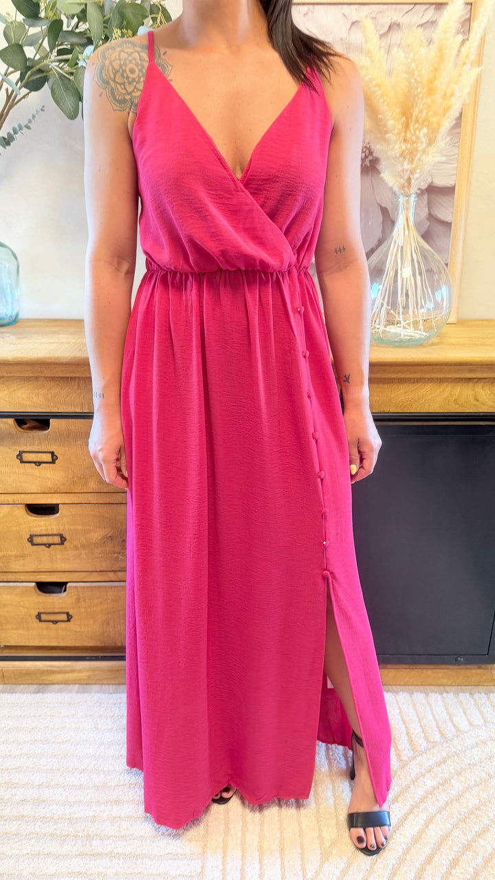 Robe longue Amanda rose