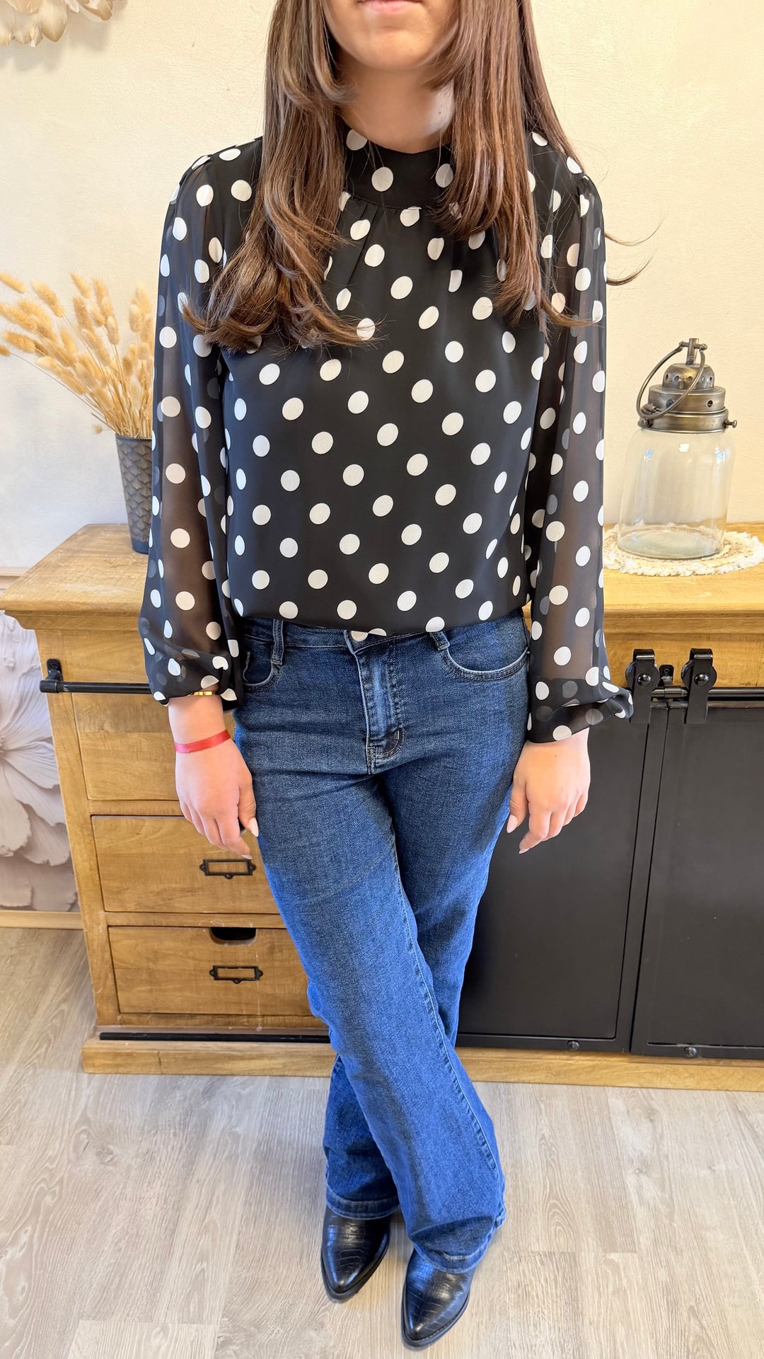 Blouse Belly Noir
