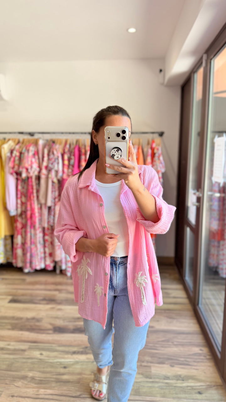 Chemise Palm rose