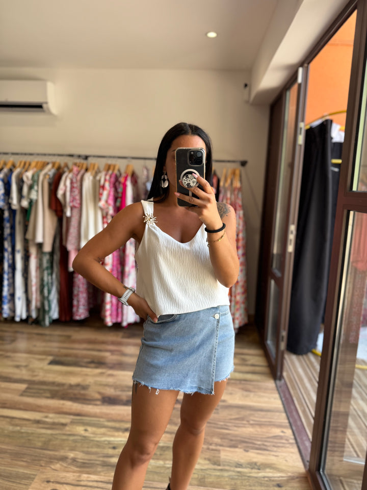Top Soleya blanc