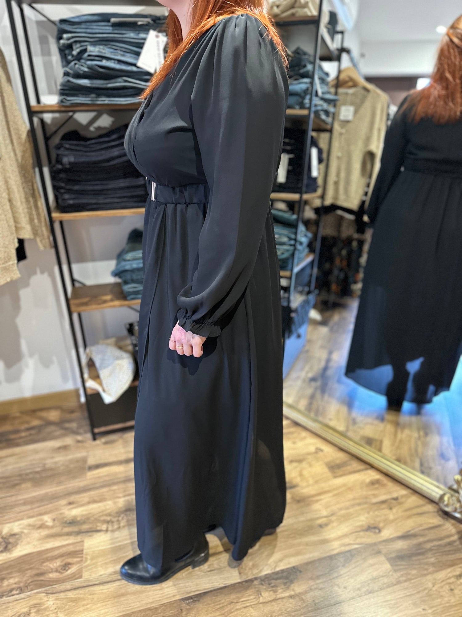 Robe longue noir curvy