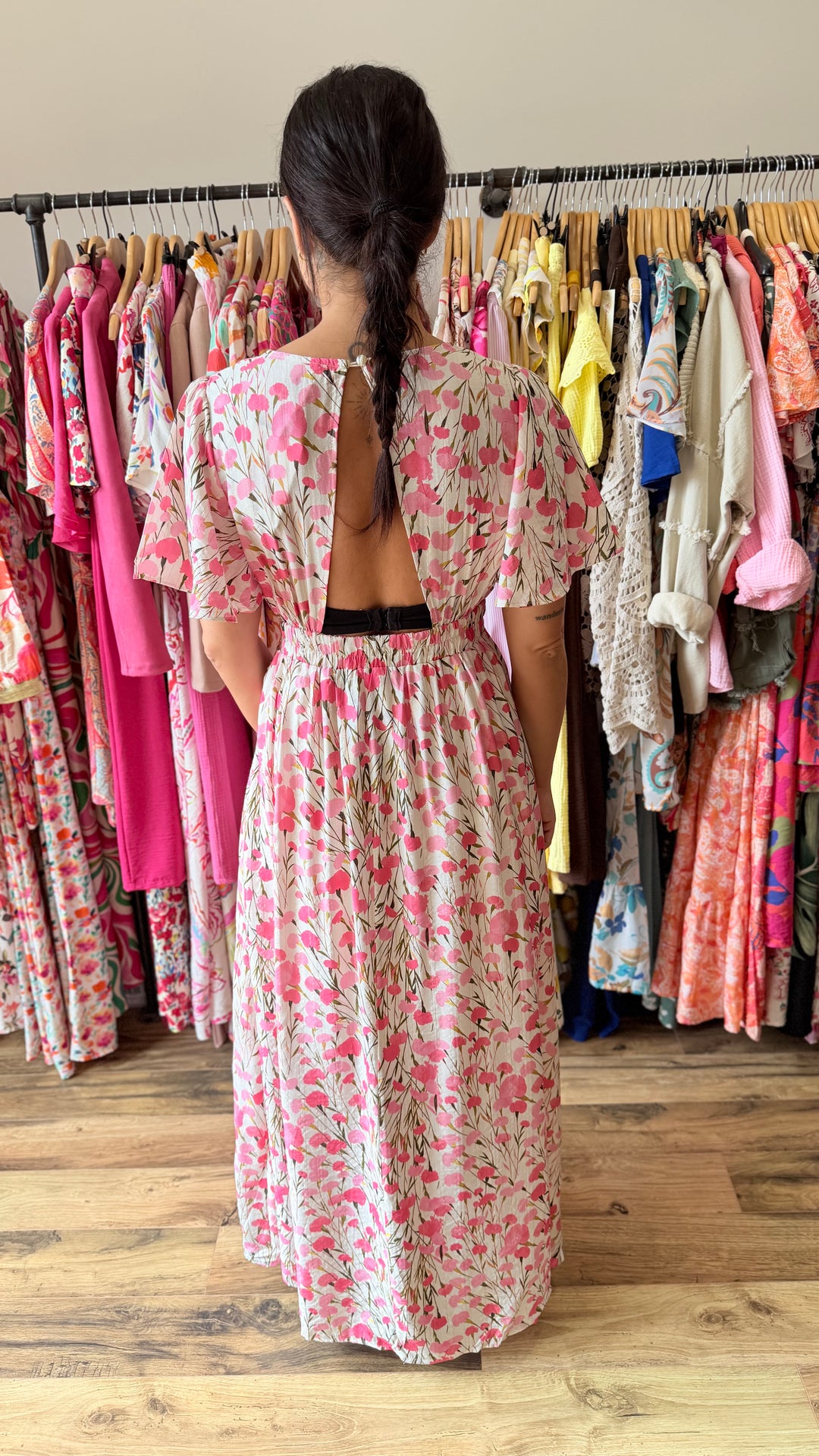 Robe longue Finda CURVY (dos ouvert)