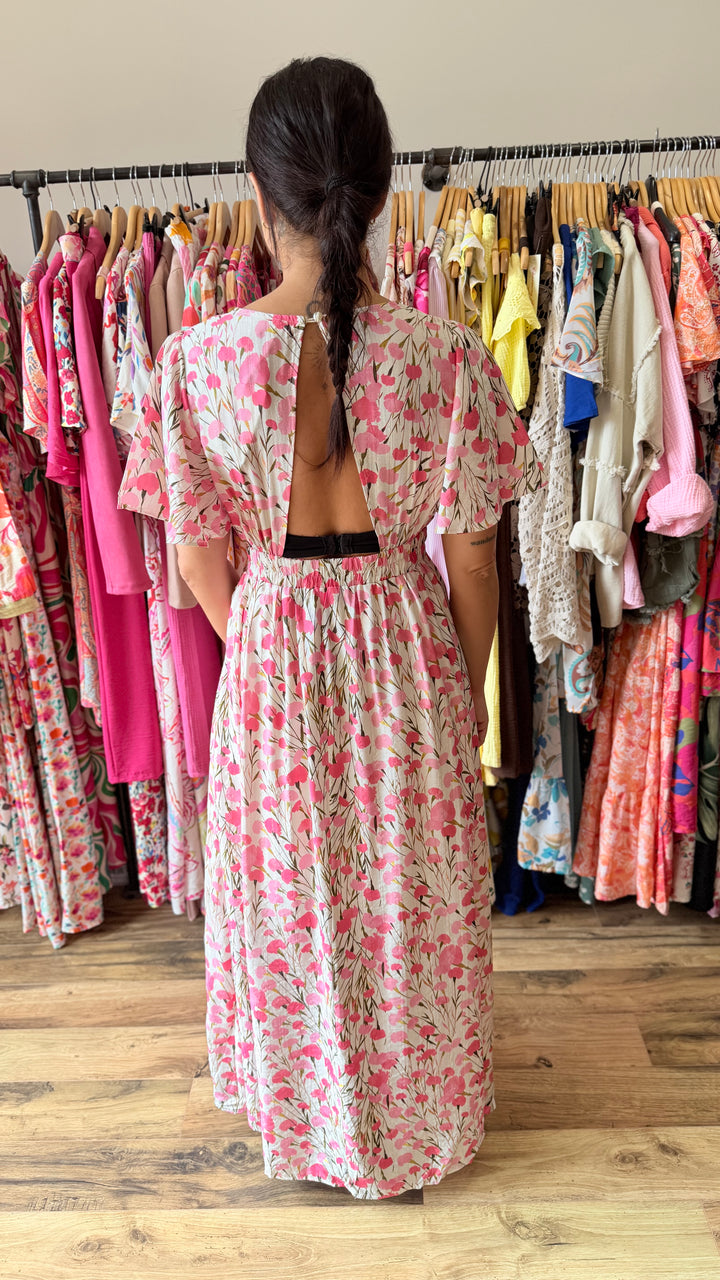 Robe longue Finda CURVY (dos ouvert)