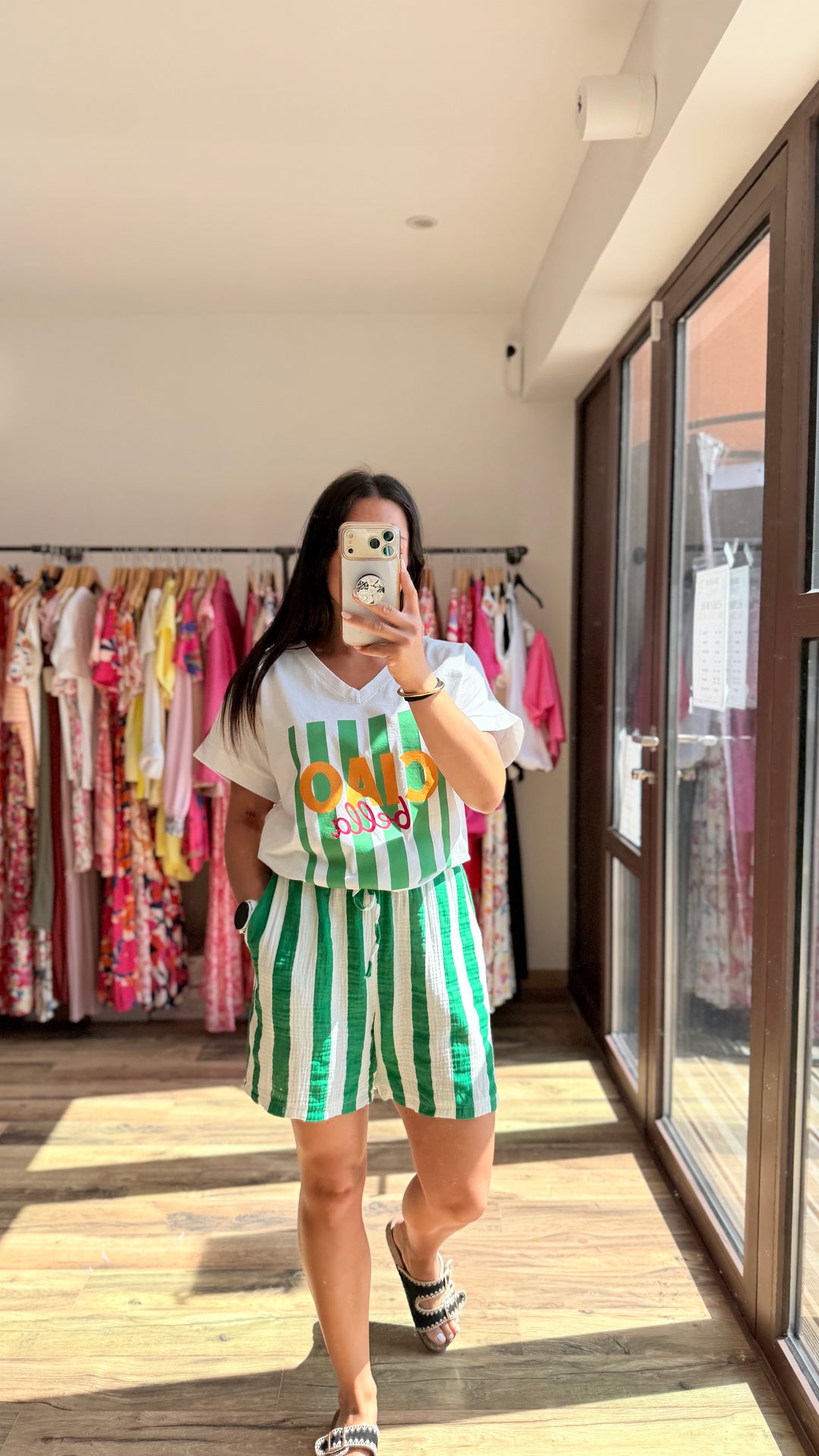 Teeshirt Ciao Bella vert