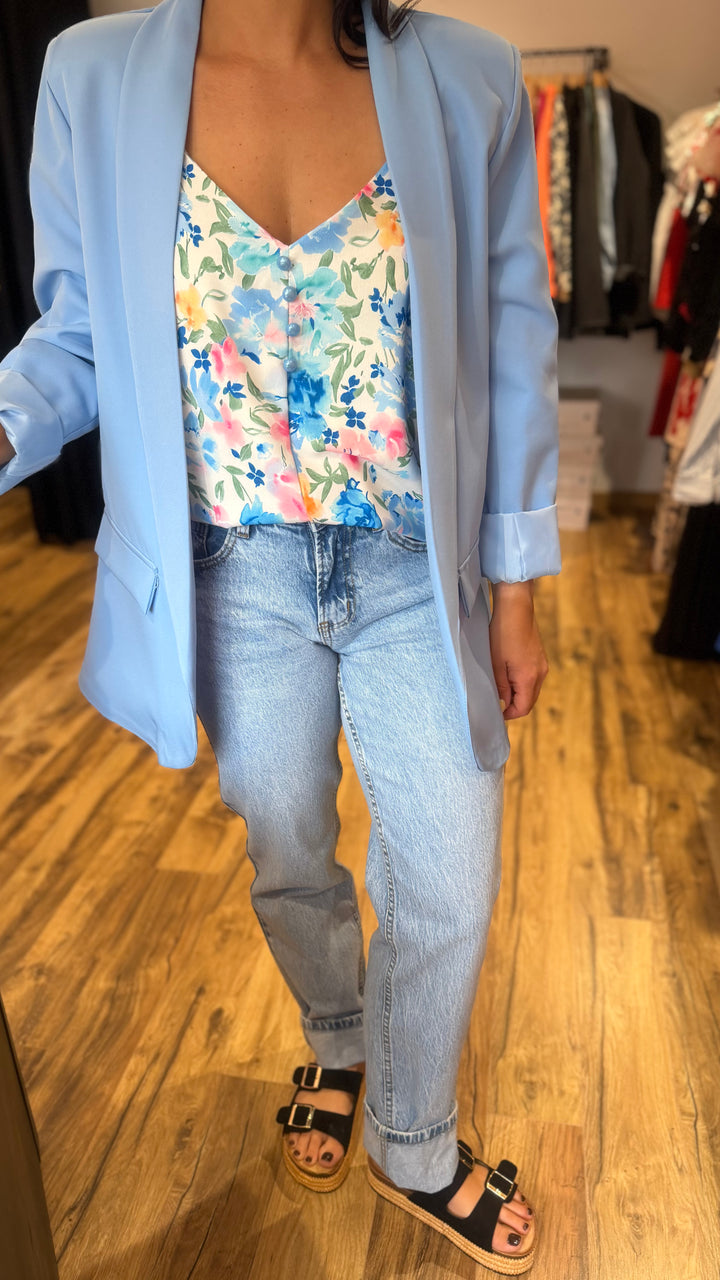 Blazer bleu ciel