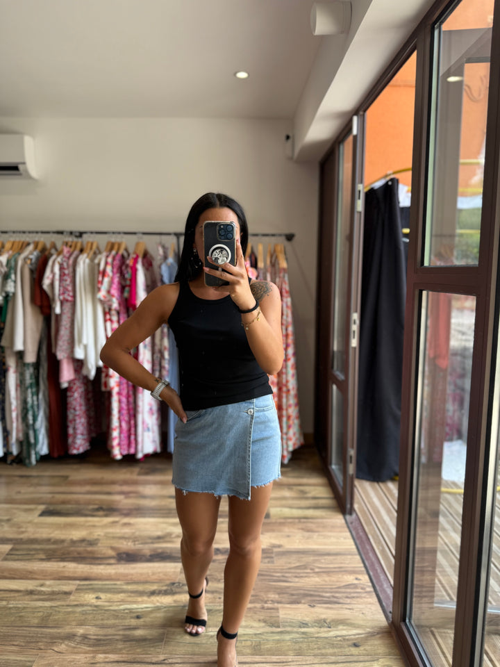Jupe short en jean