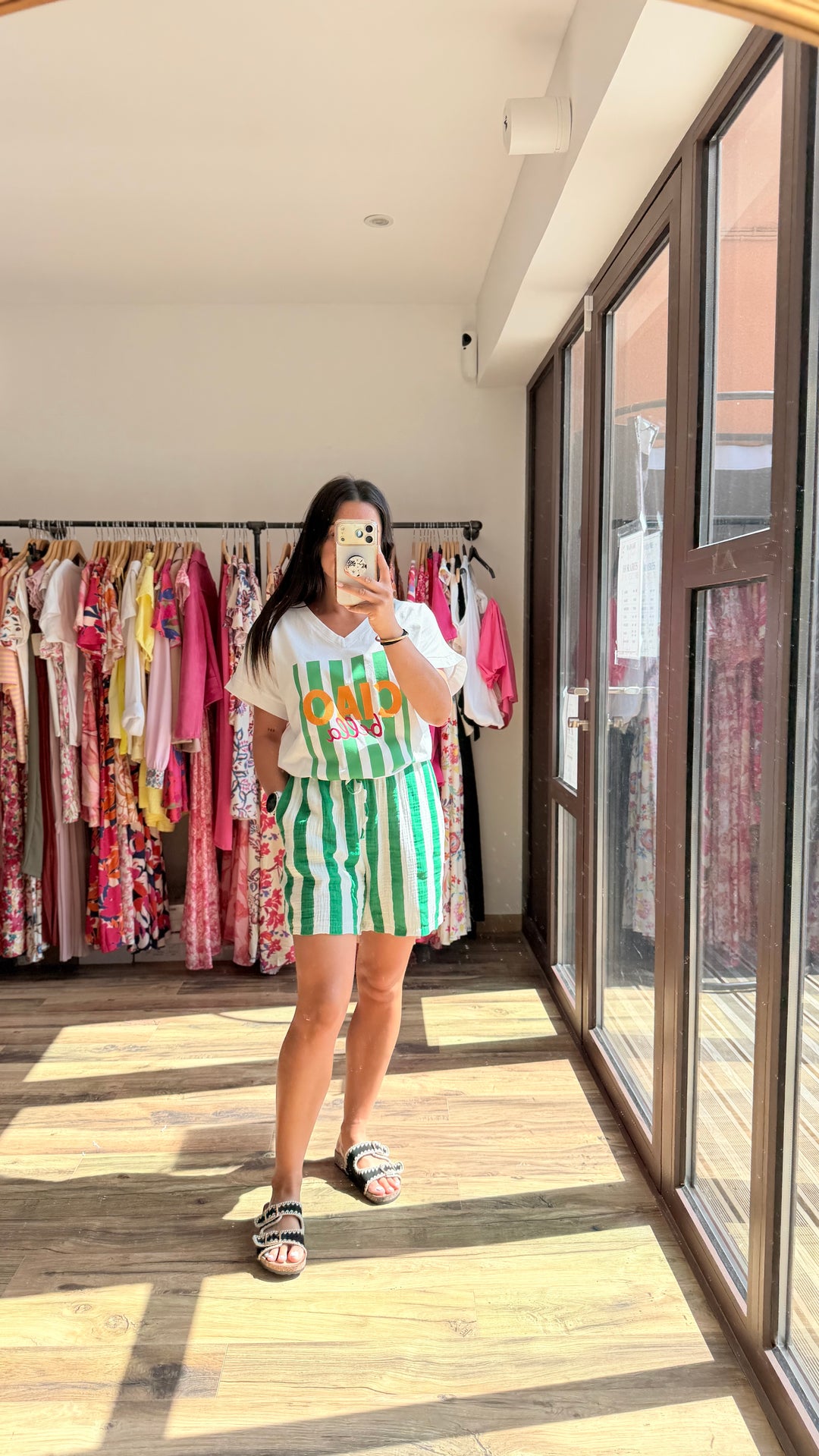 Teeshirt Ciao Bella vert