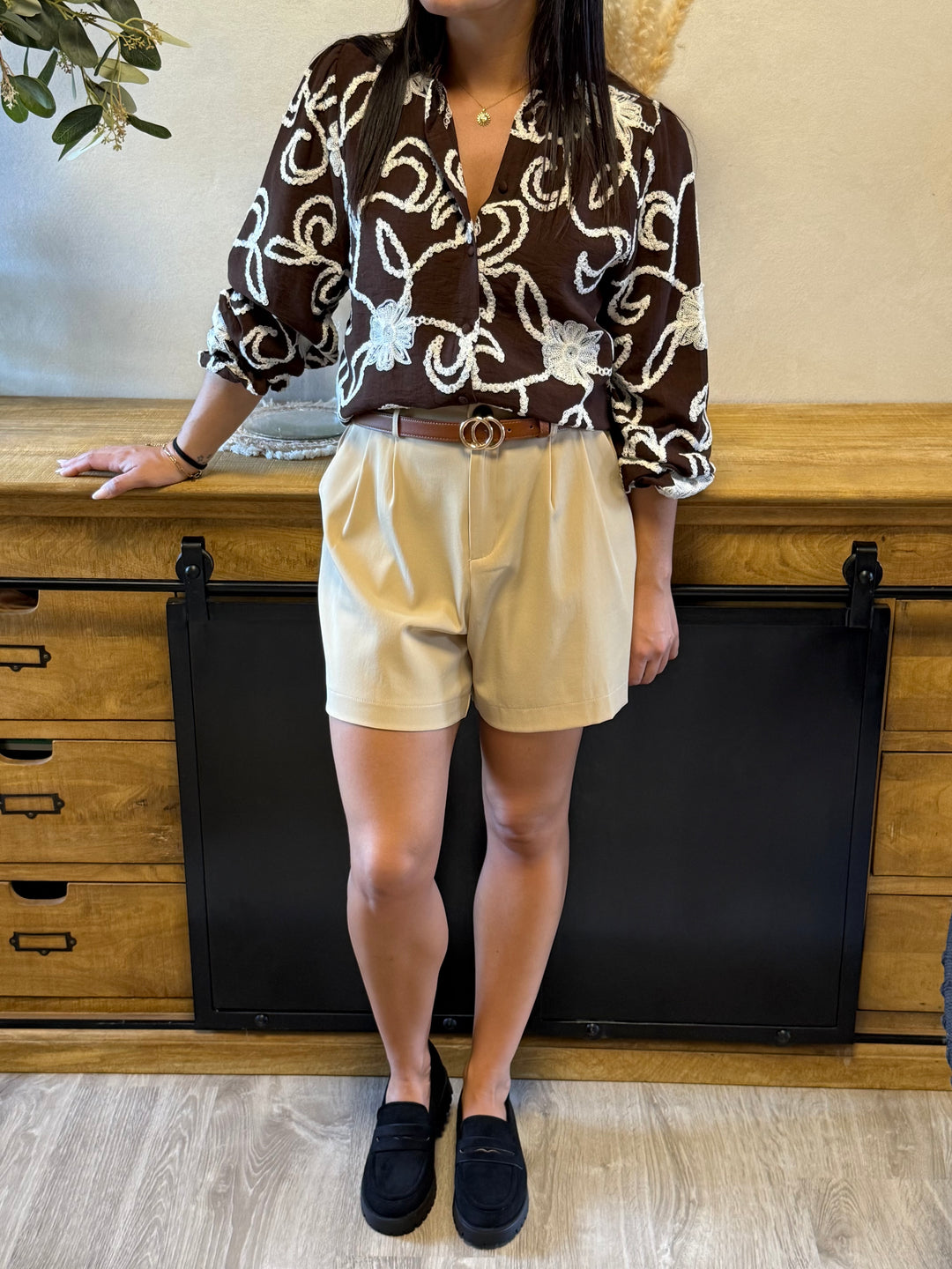 Chemise Jordanne chocolat CURVY