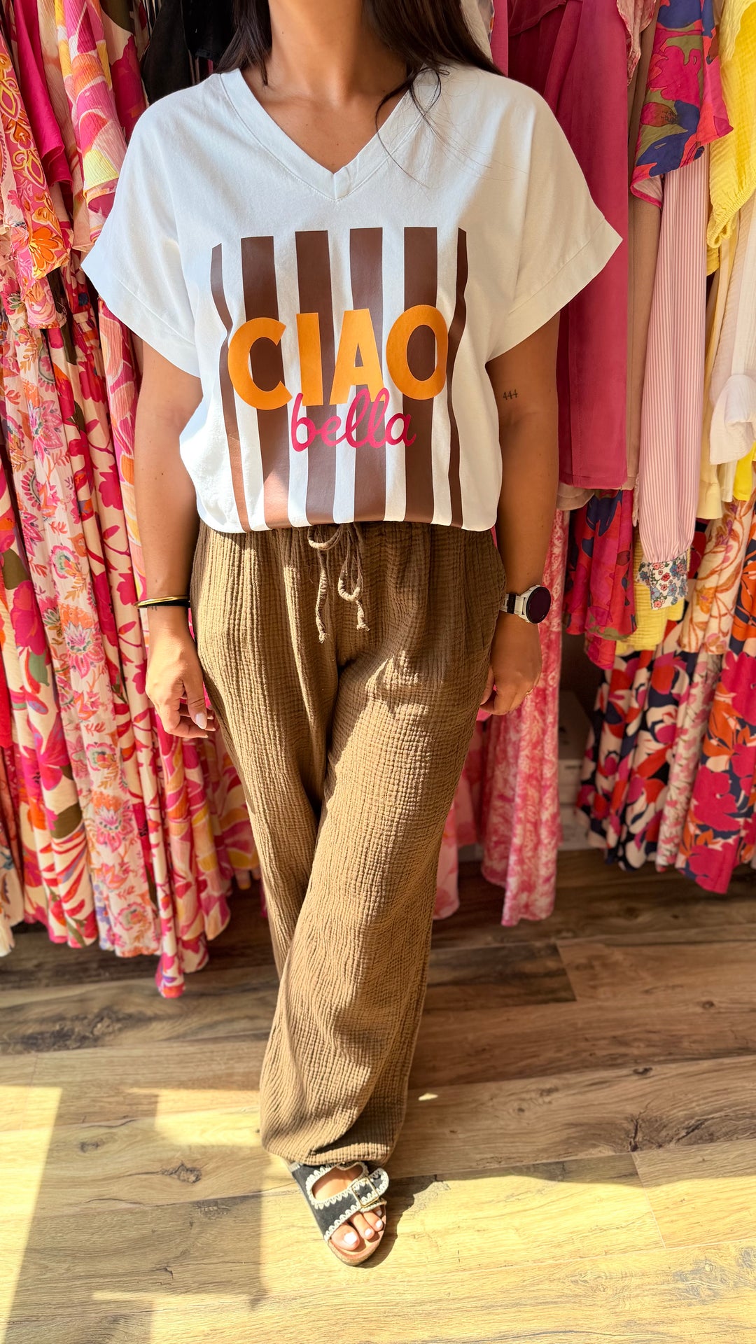 Teeshirt Ciao Bella choco