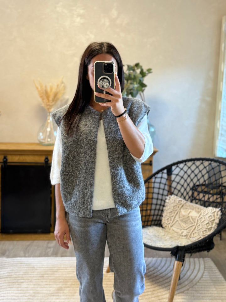 Gilet sans manches gris