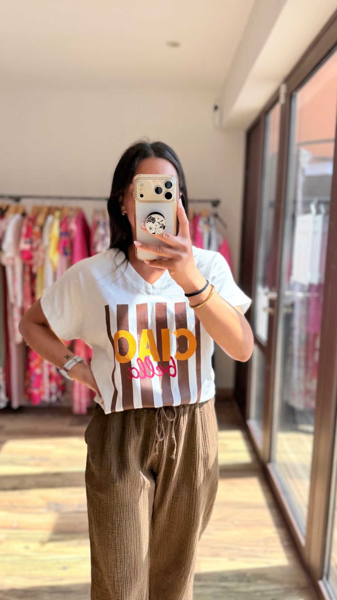 Teeshirt Ciao Bella choco