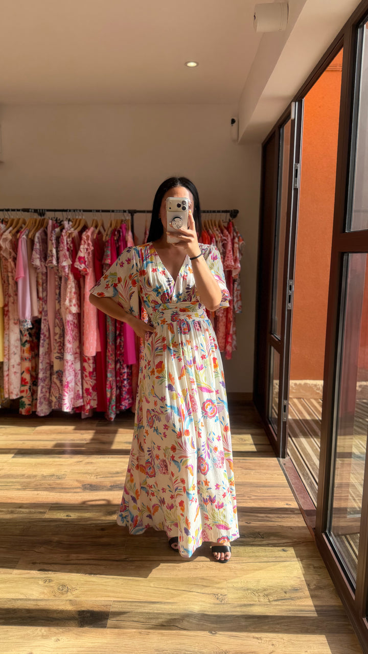 Robe longue Alyma CURVY (PRÉCOMMANDE expédition 13 Mai