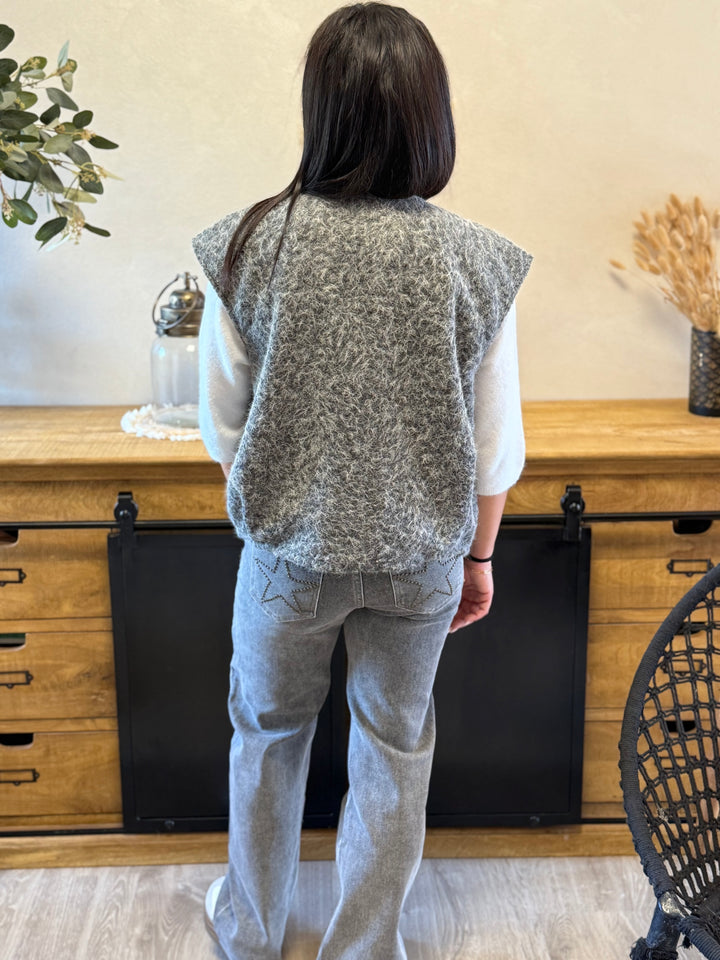 Gilet sans manches gris