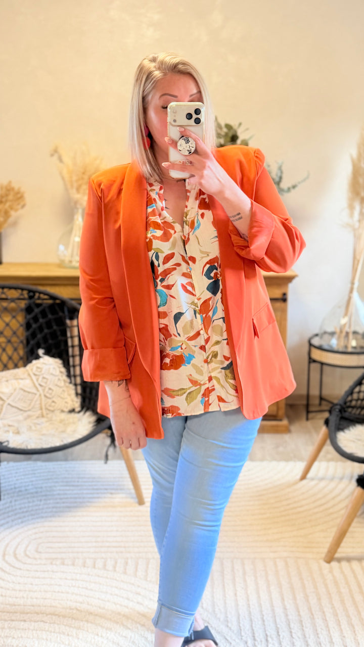 Blazer orange CURVY taille 48/52