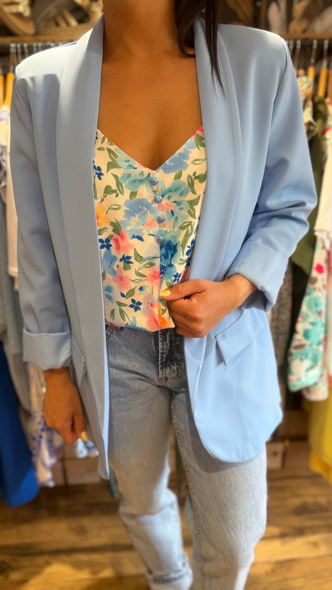 Blazer bleu ciel