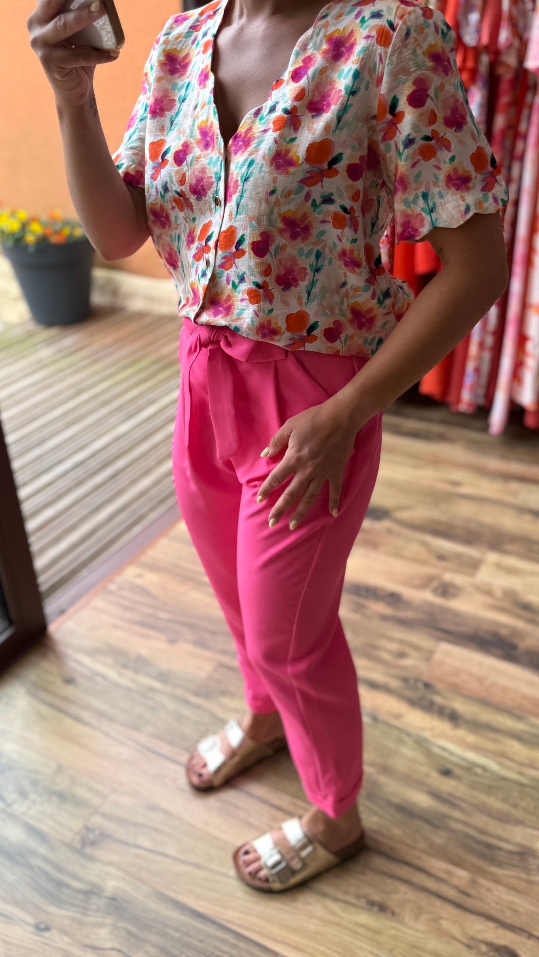 Pantalon Evy rose
