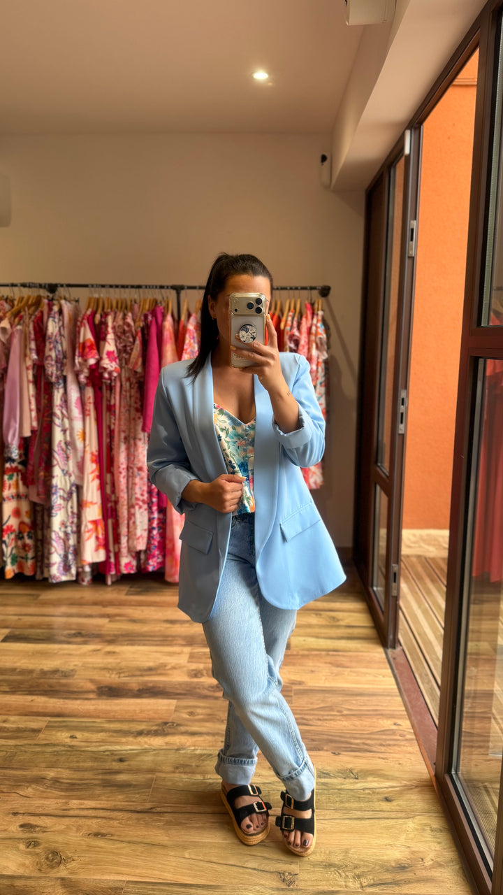 Blazer bleu ciel
