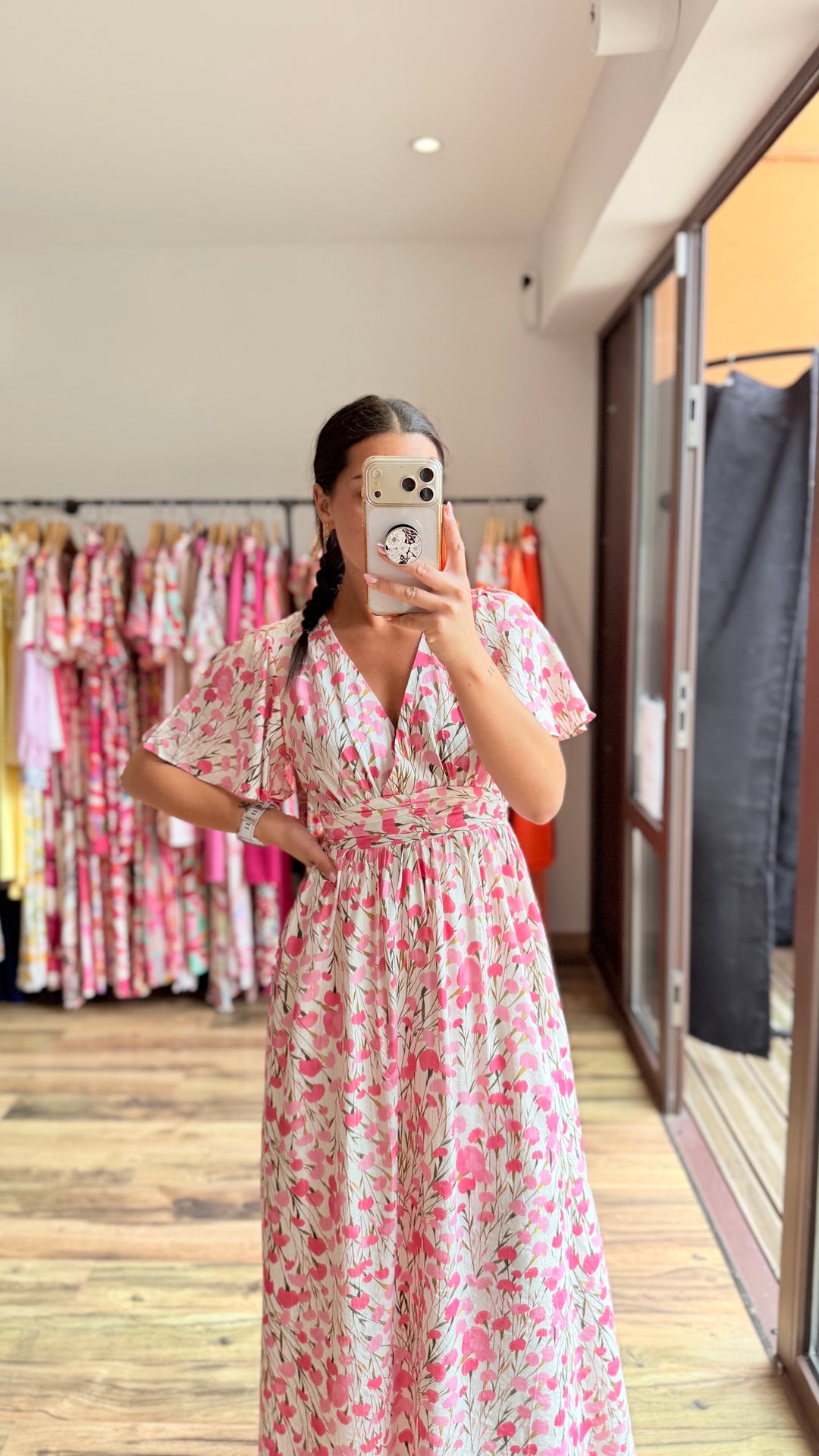 Robe longue Finda CURVY (dos ouvert)