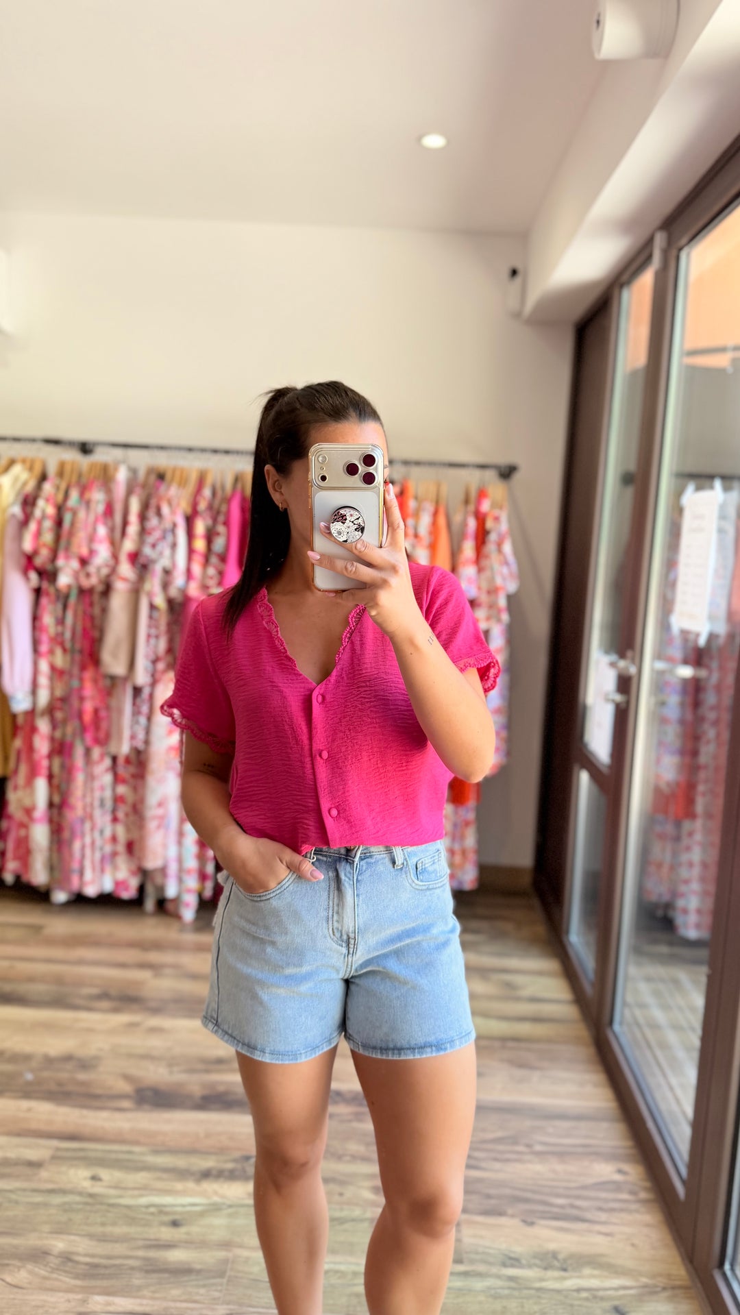 Chemise Mirta rose fushia