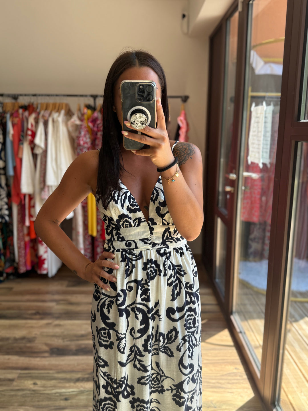 Robe longue Etienne bleu