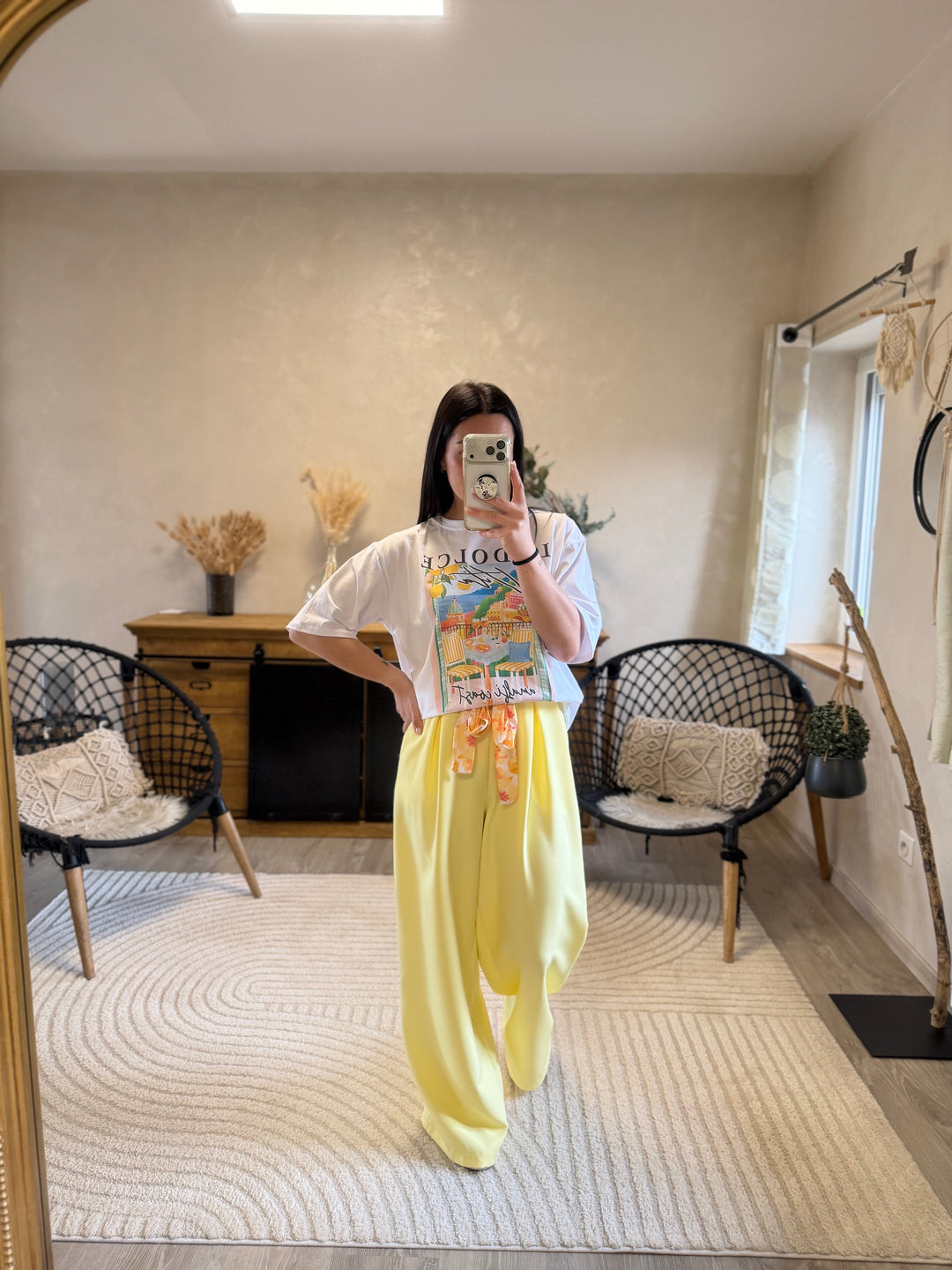 Pantalon hella jaune CURVY