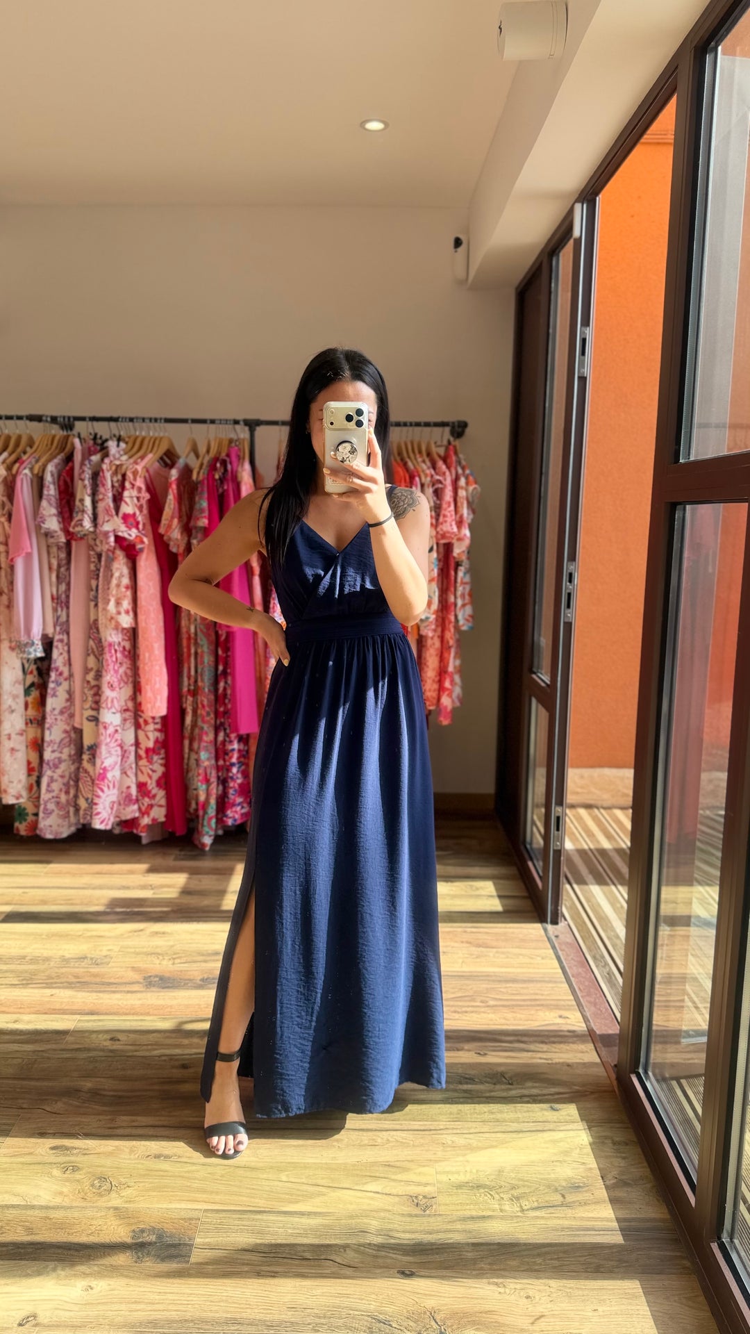 Robe longue Molly Marine CURVY