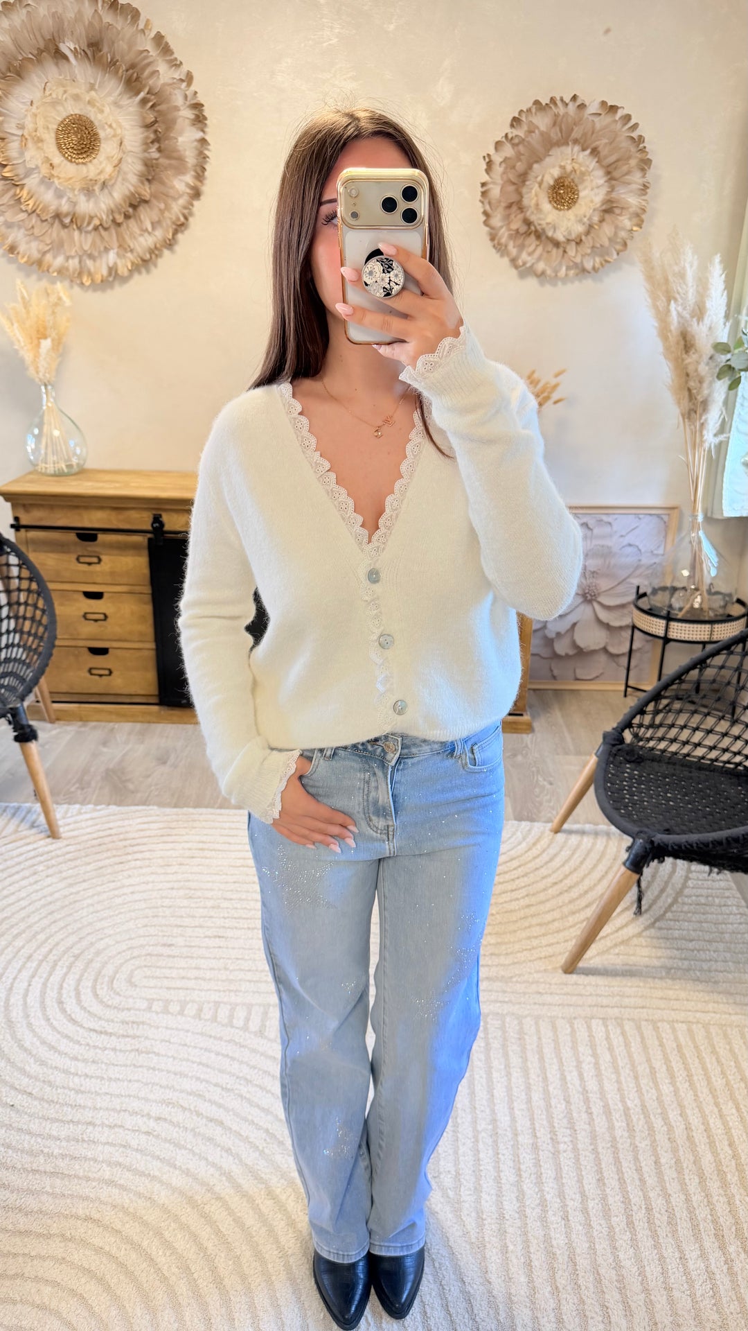 Gilet Énora blanc