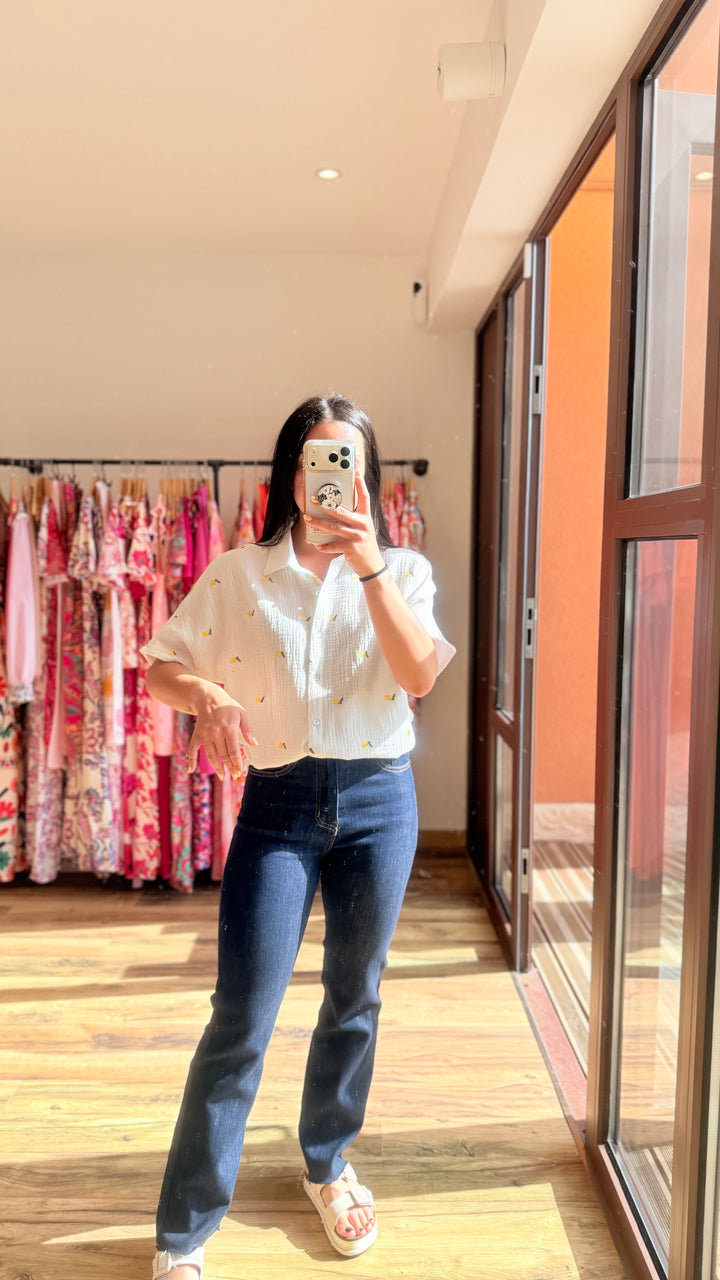 Chemise gaze citrons