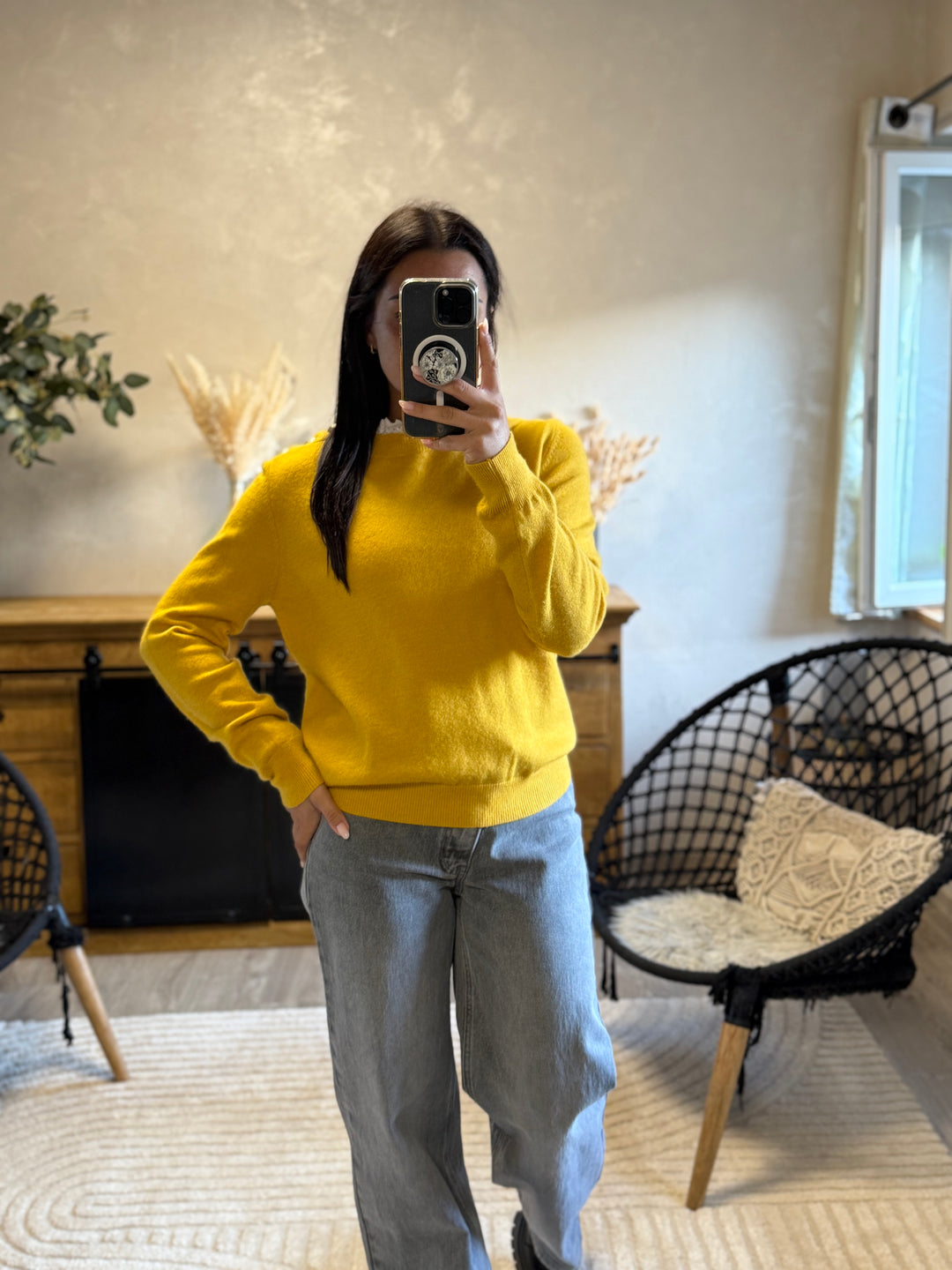 Pull Lény moutarde