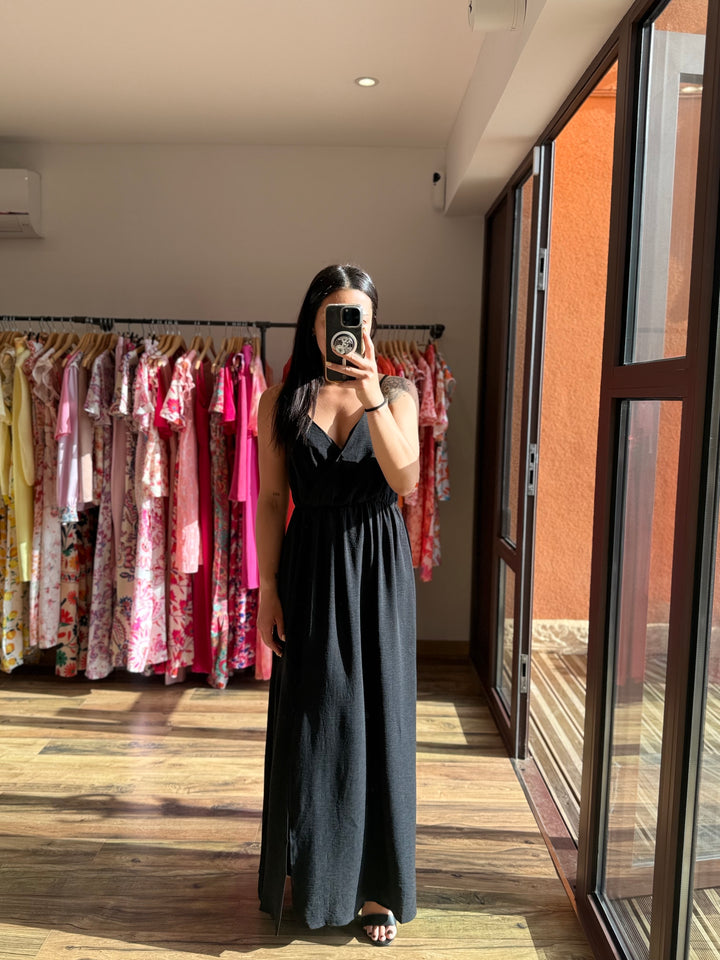 Robe longue Amanda CURVY noir