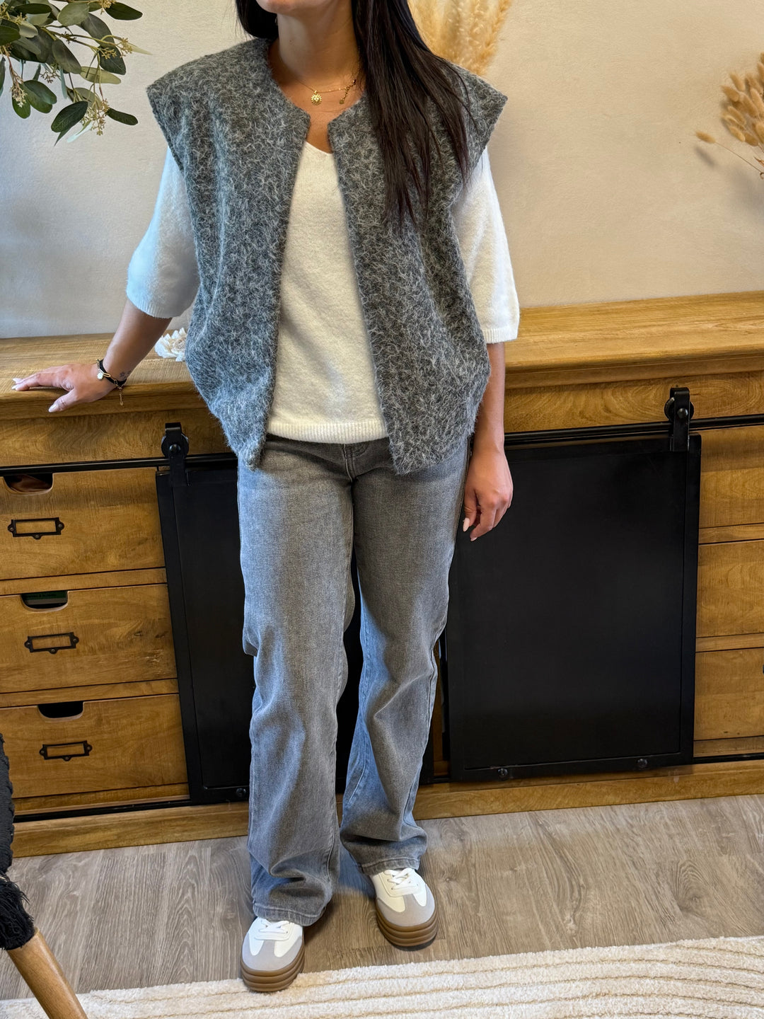 Gilet sans manches gris
