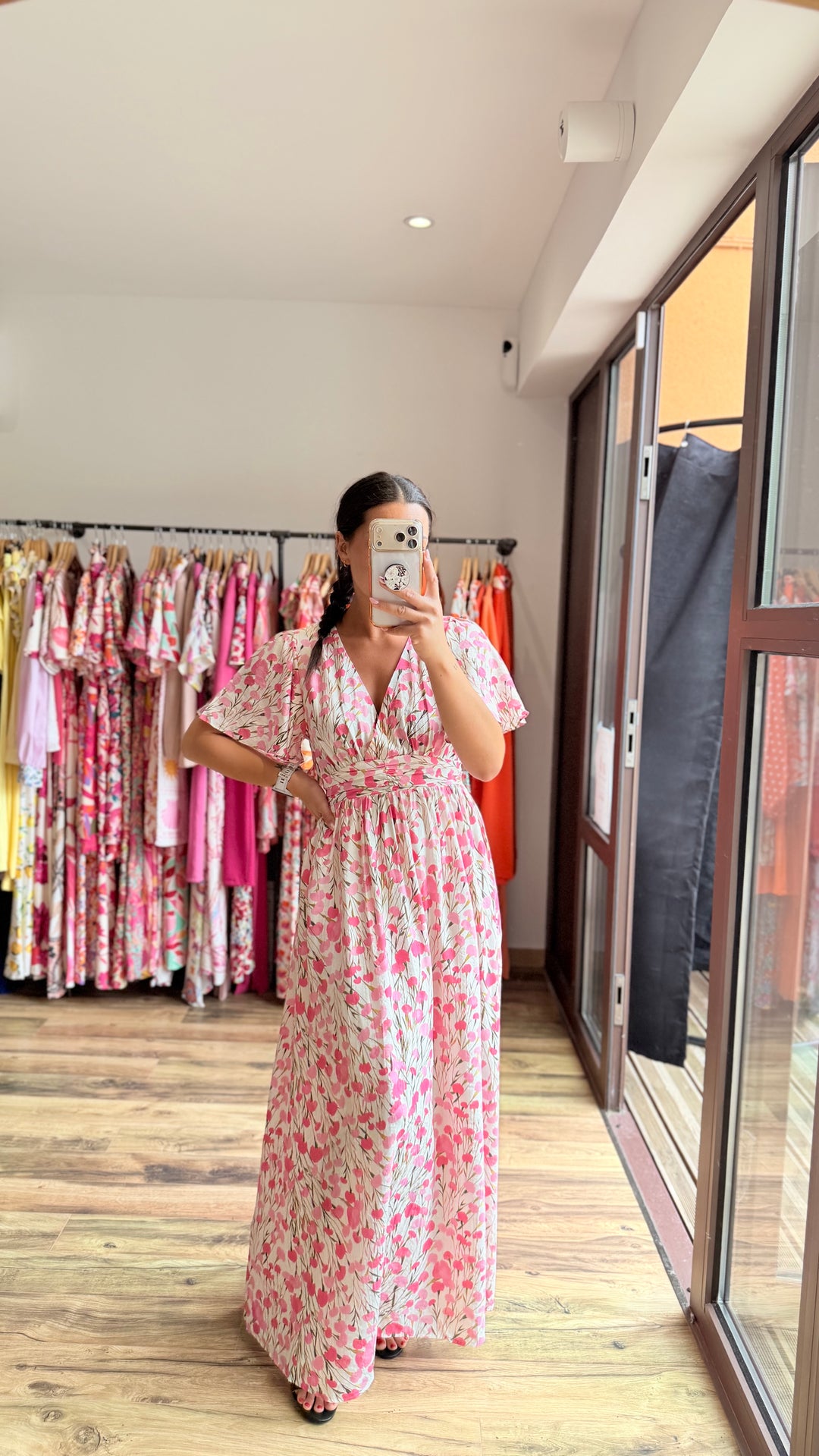 Robe longue Finda CURVY (dos ouvert)