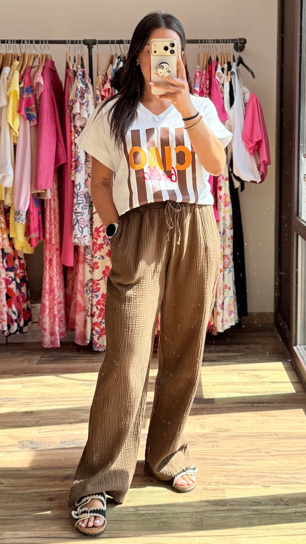 Teeshirt Ciao Bella choco
