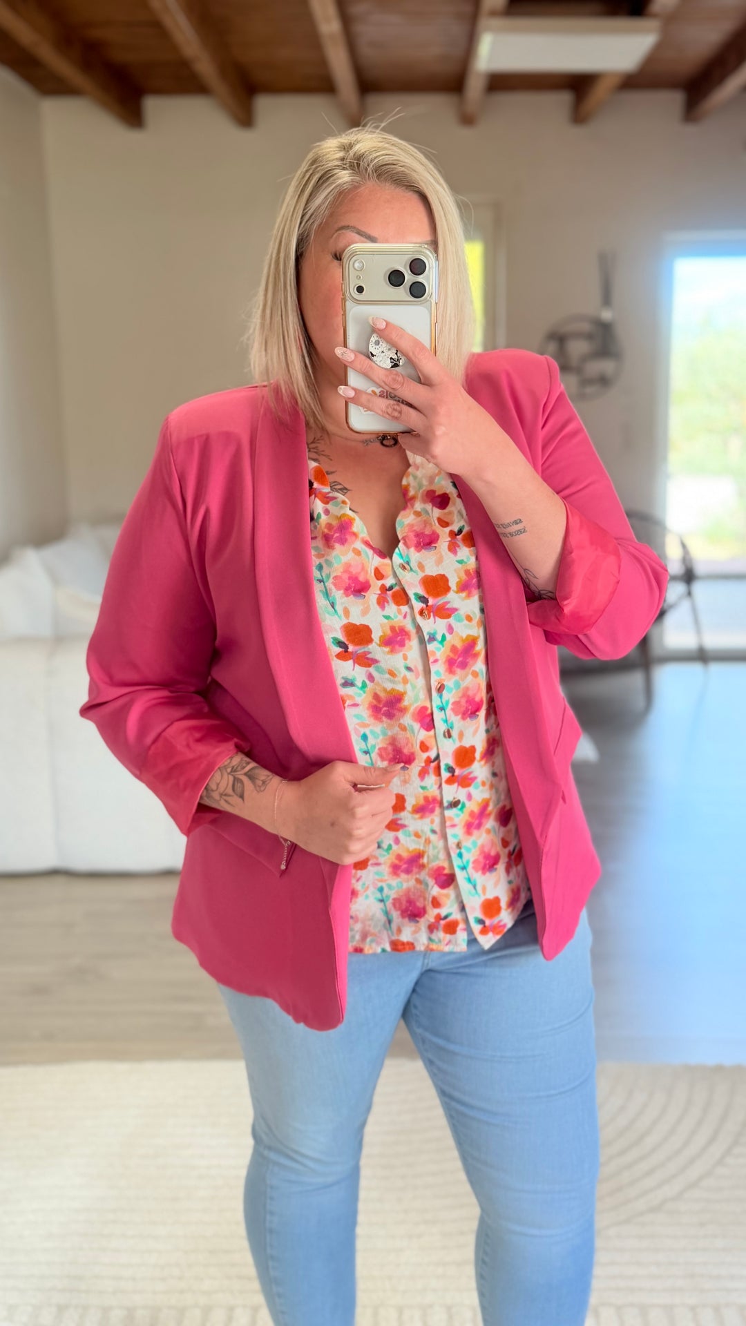 Blazer fushia CURVY 42 au 46