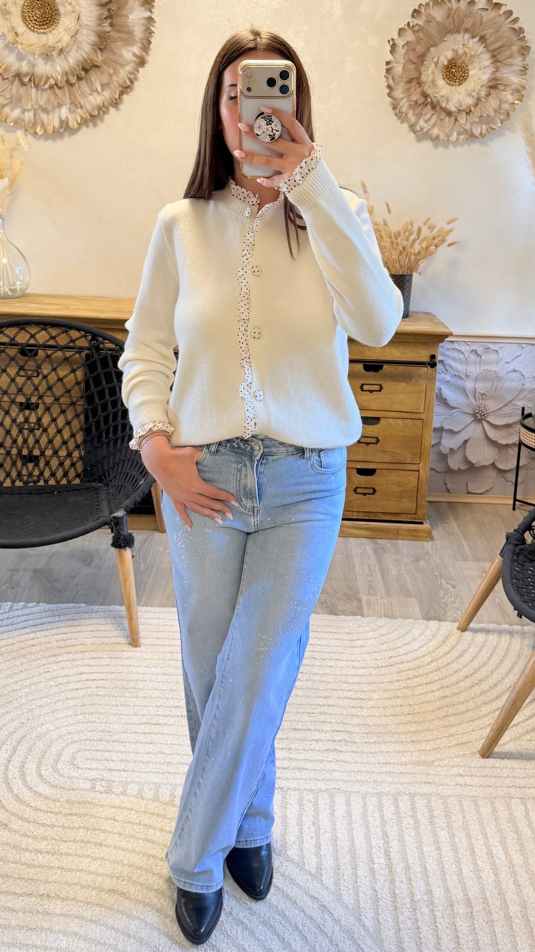 Gilet Amane écru
