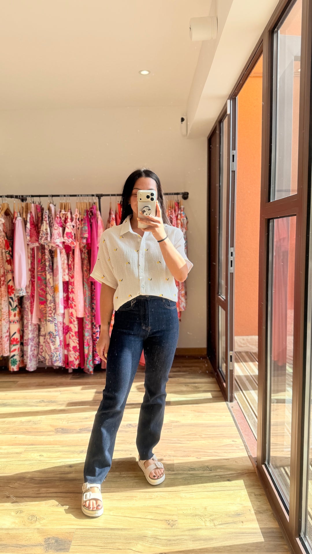Chemise gaze citrons