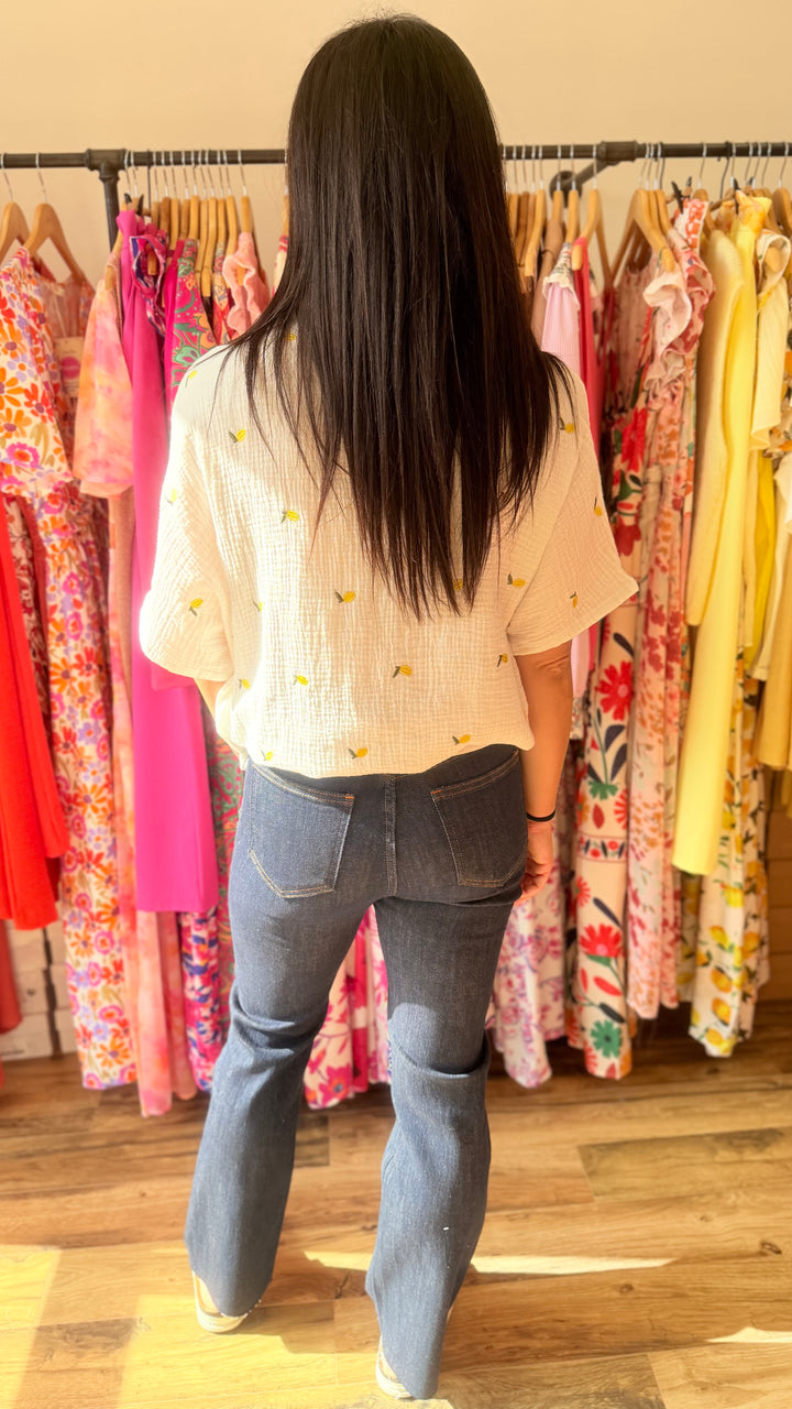 Chemise gaze citrons