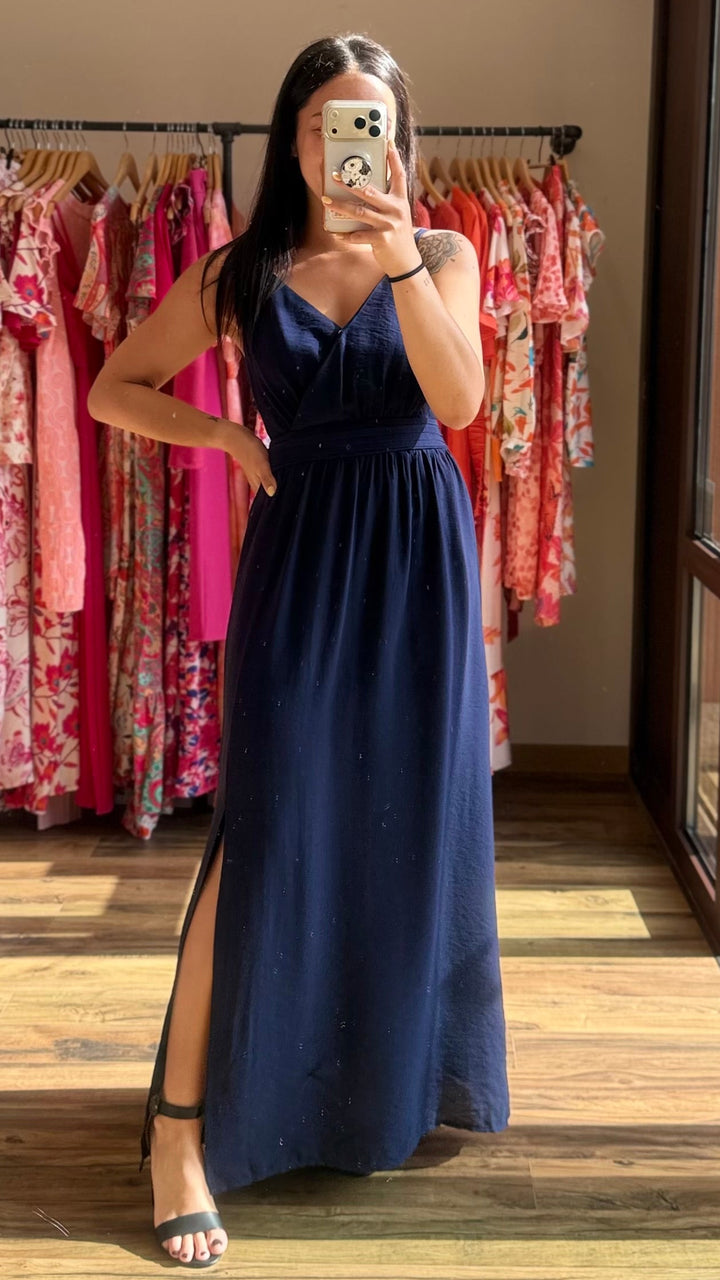 Robe longue Molly Marine CURVY