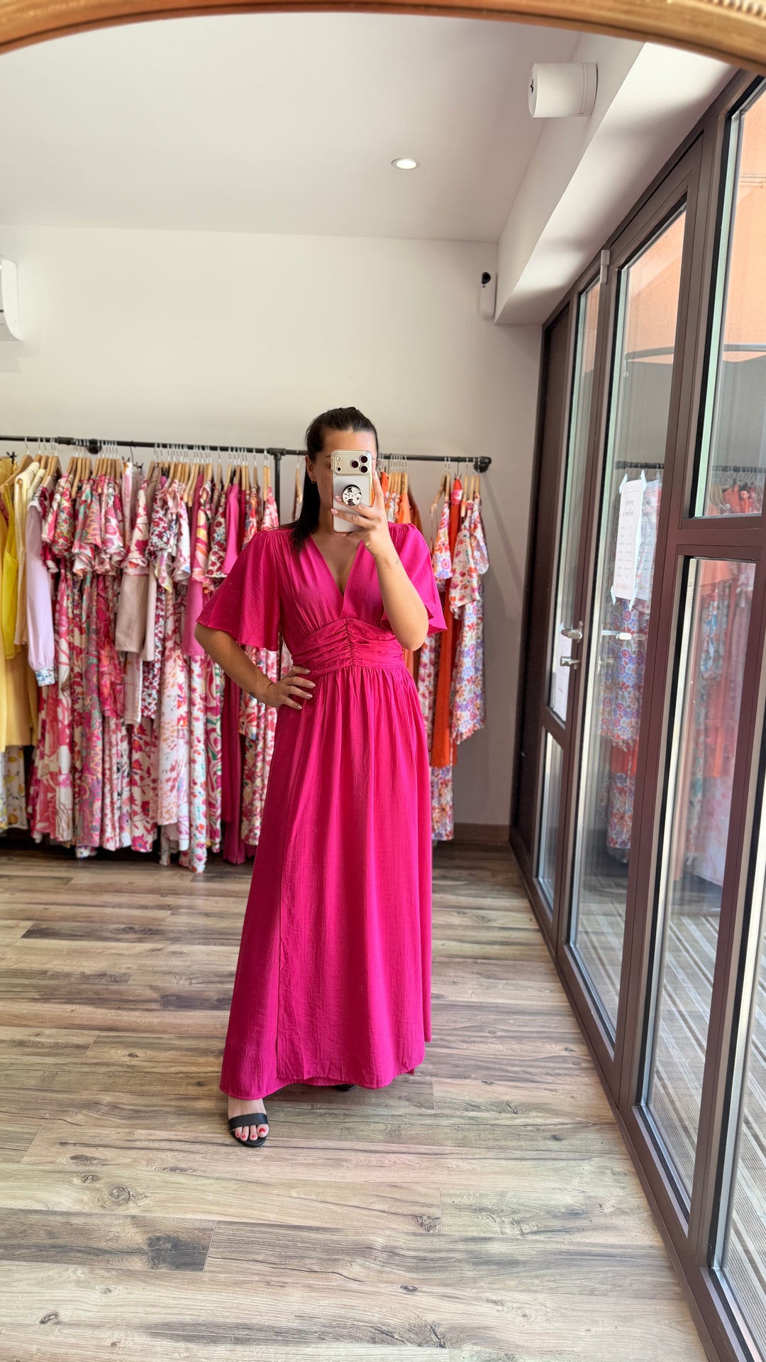 Robe longue Appo rose fuschia