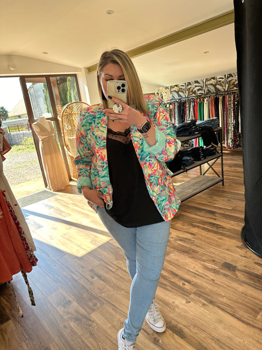 Blazer imprimé 2 coloris (Curvy)