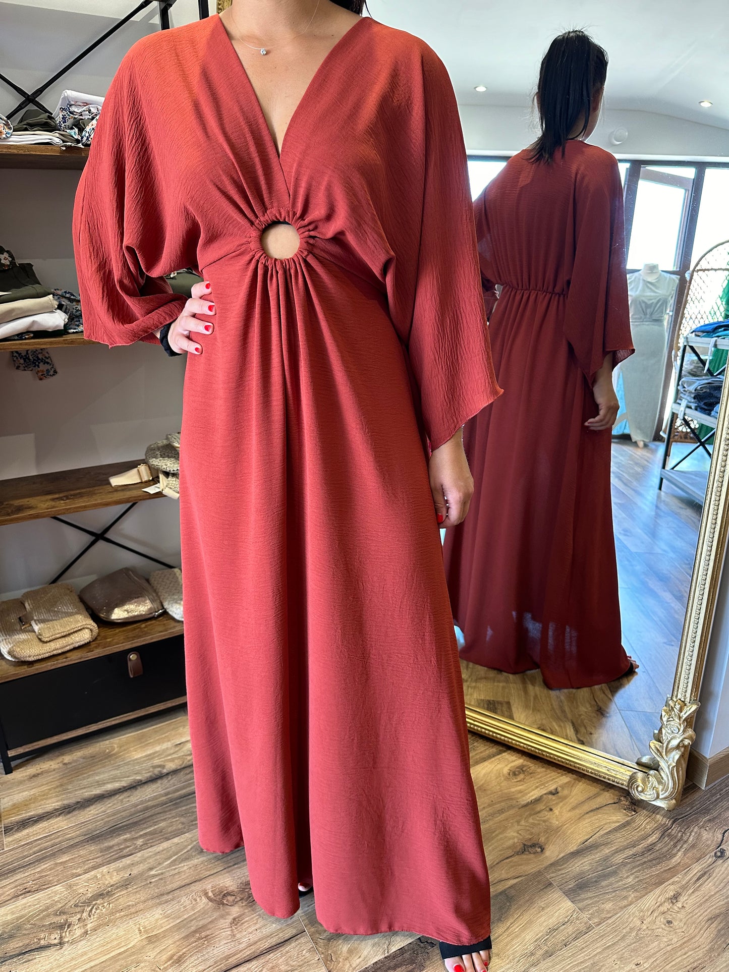 Robe longue Katrine terracotta