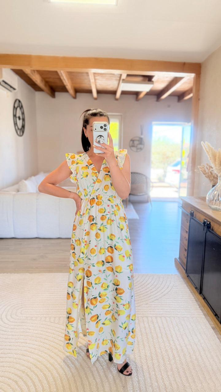 Robe longue citrons