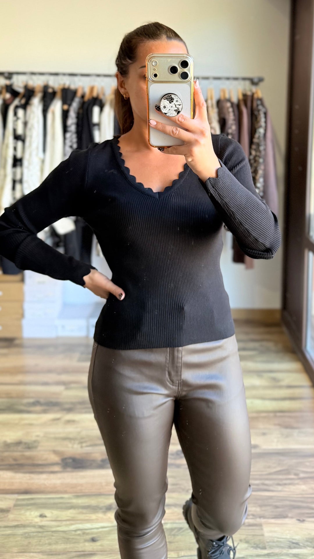 Pull fin Simah noir
