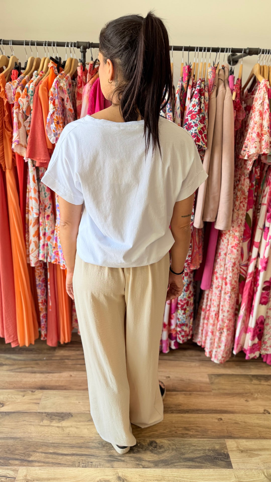 Teeshirt la vie est belle beige